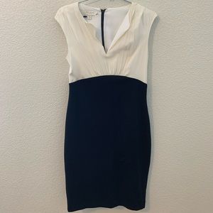 Ted Baker black and white color block dress